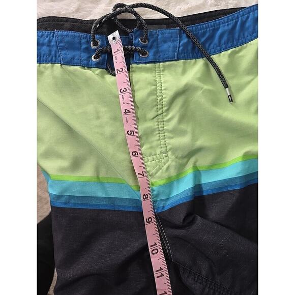 Rip Curl Men's‎ Swim Green Blue Board Shorts Size 32 Pool Travel Vacation - Picture 5 of 10